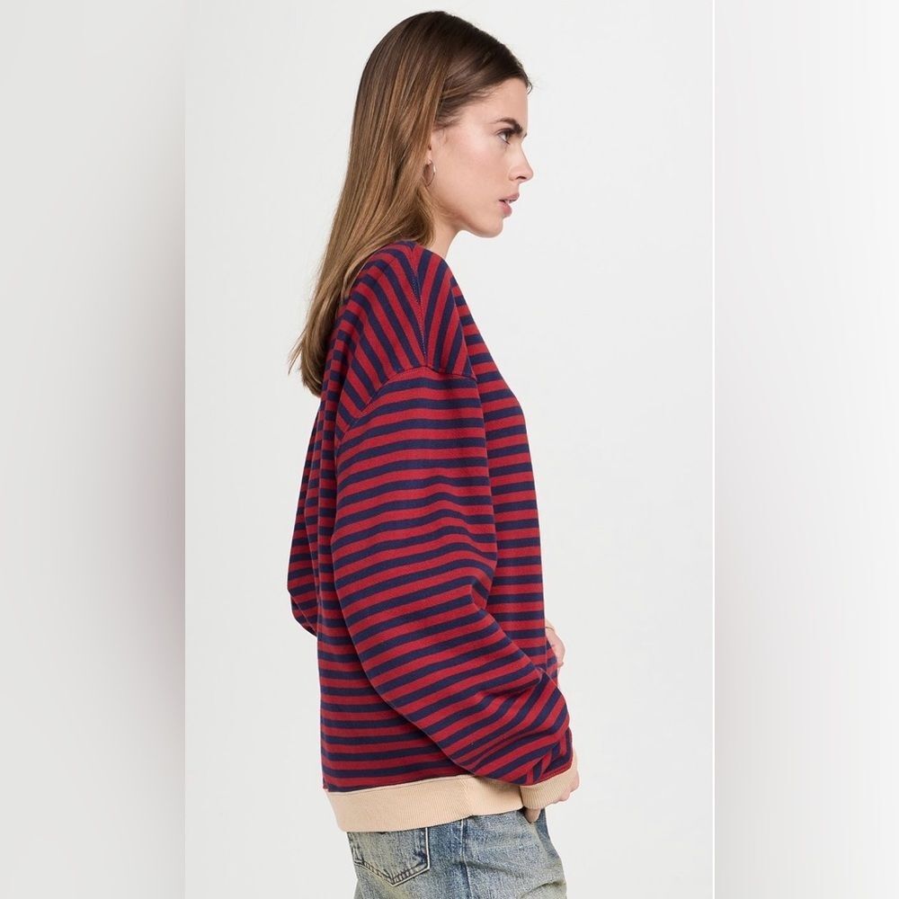 Free People We The Free Classic Striped Oversized Crewneck Size XL NWOT - Picture 3 of 7
